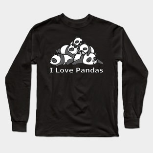 Stack of Pandas Long Sleeve T-Shirt